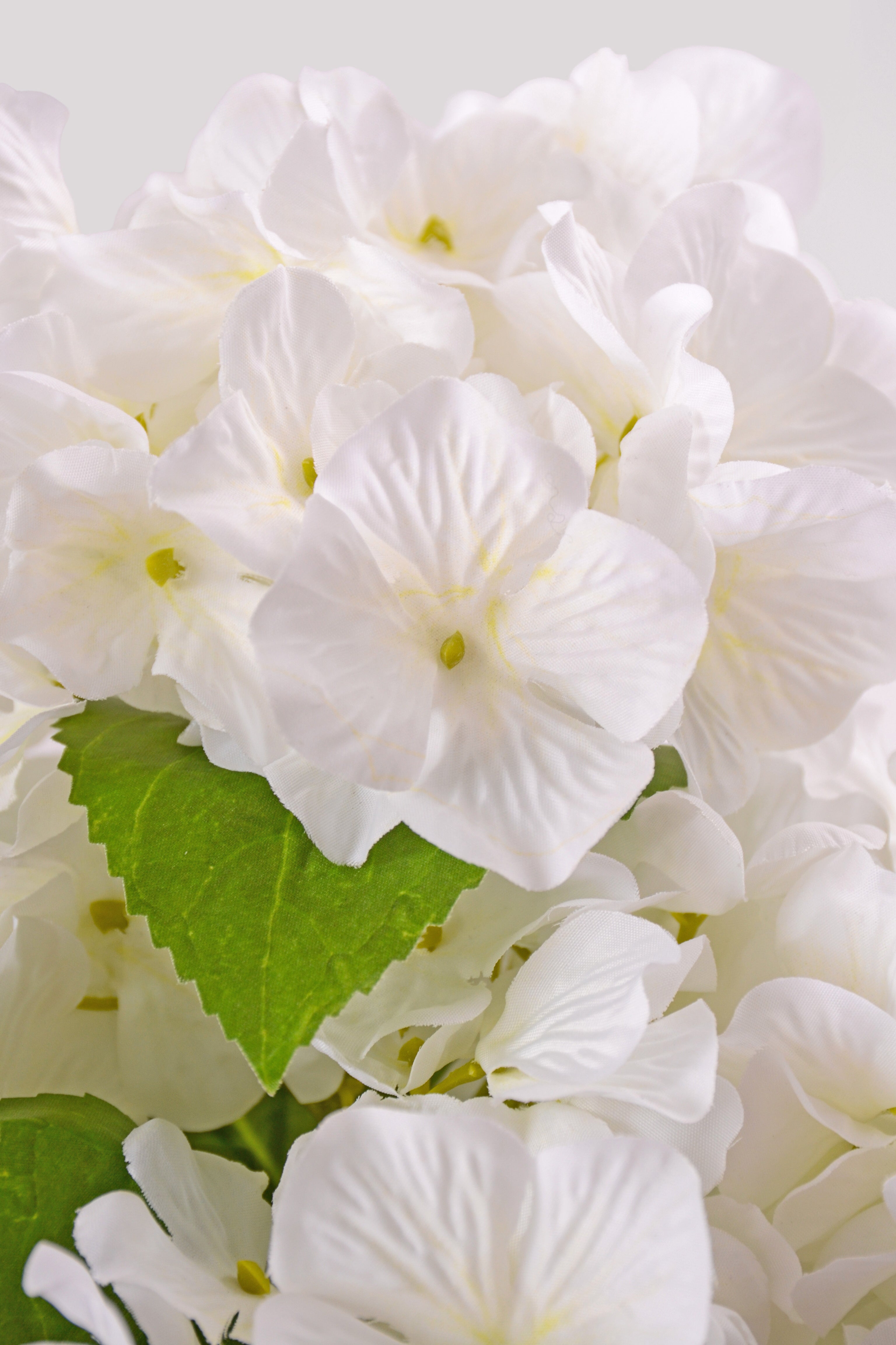 17.5" Uv Silk Protect Hydrangea Bush White