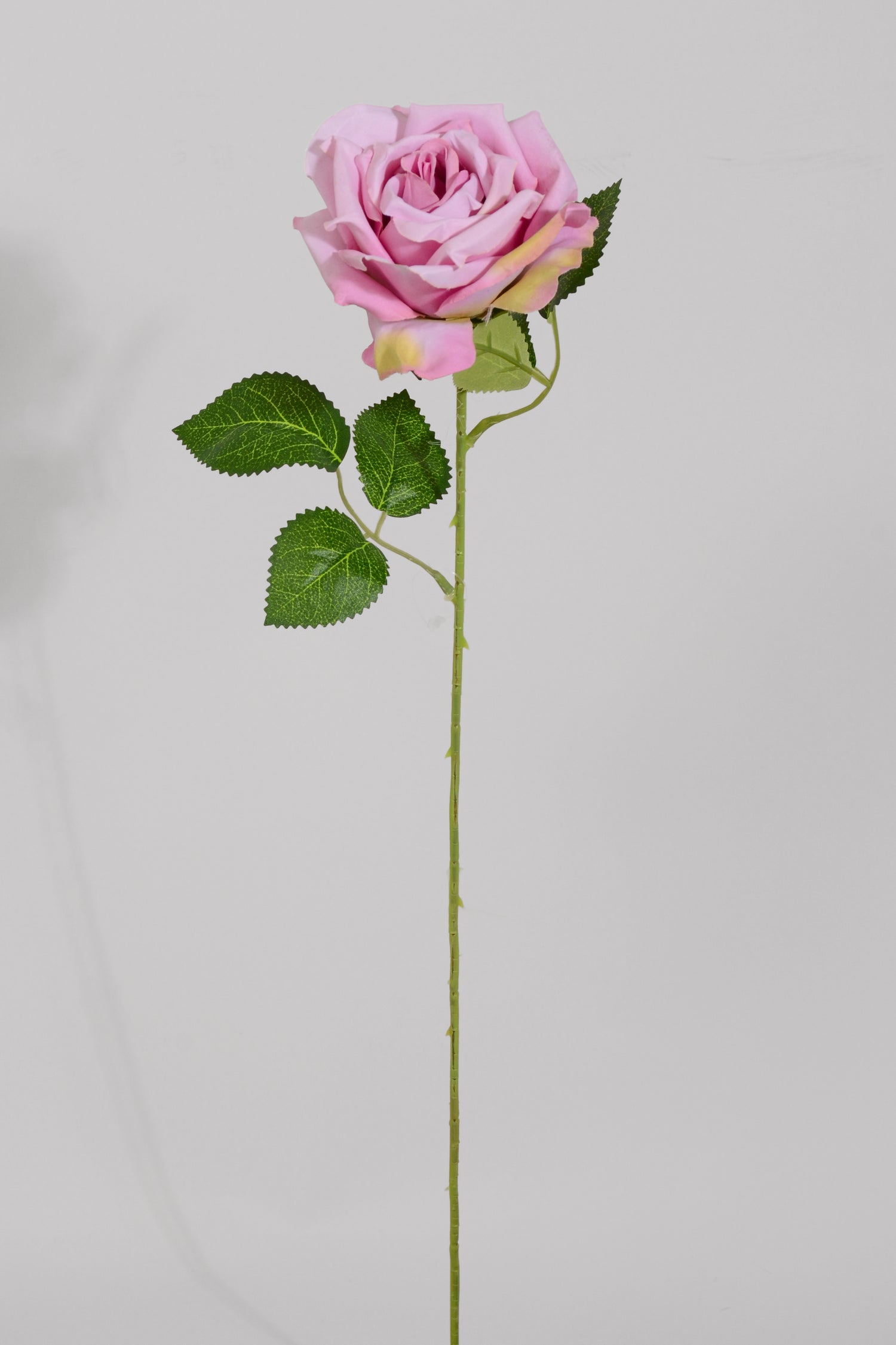 20" Silk Single Open Rose Lavender