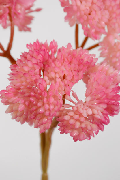 8" Artificial Soft Sedum Pick Orchid/Two Tone