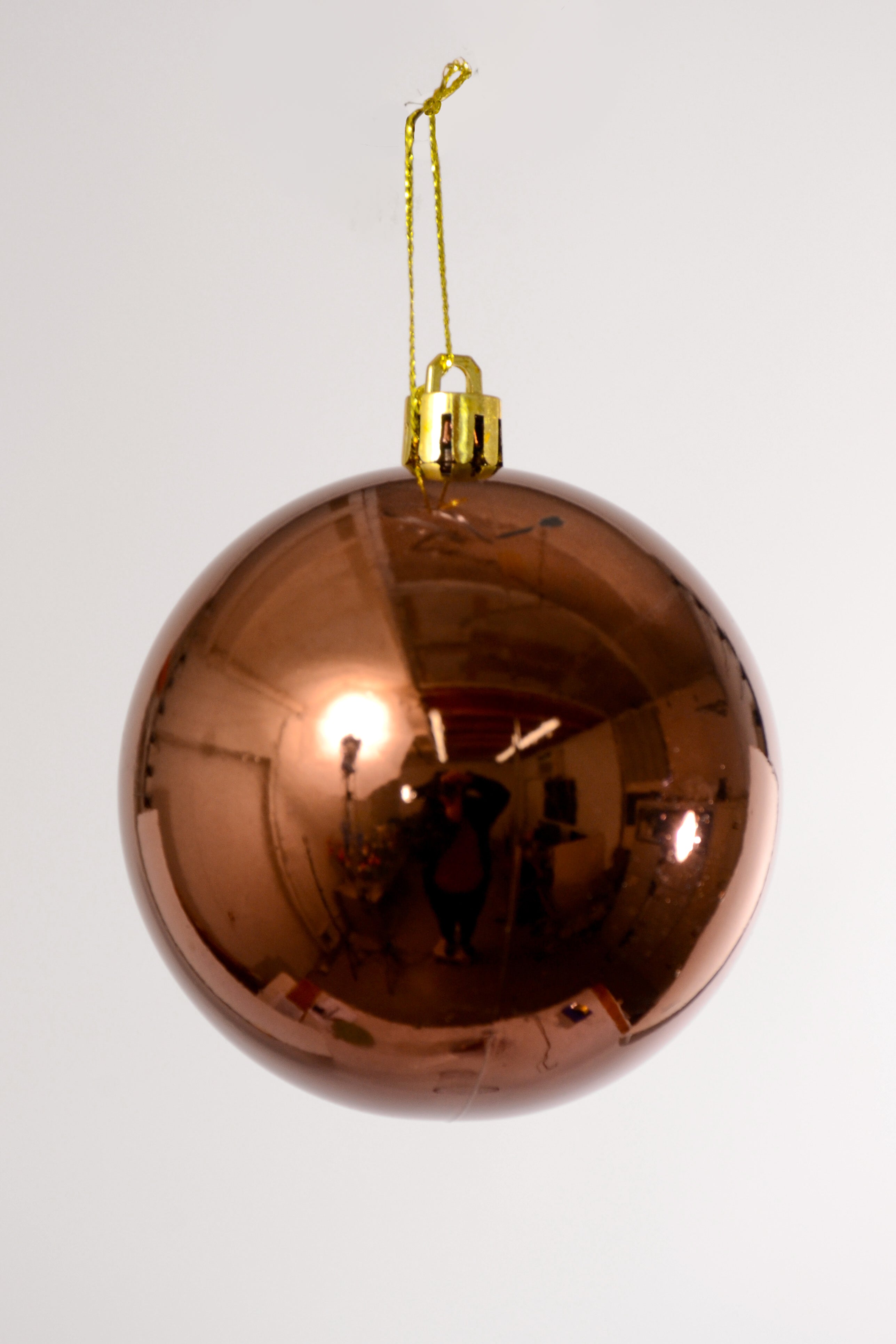 80mm Shiny Plastic Ball Brown Box/6