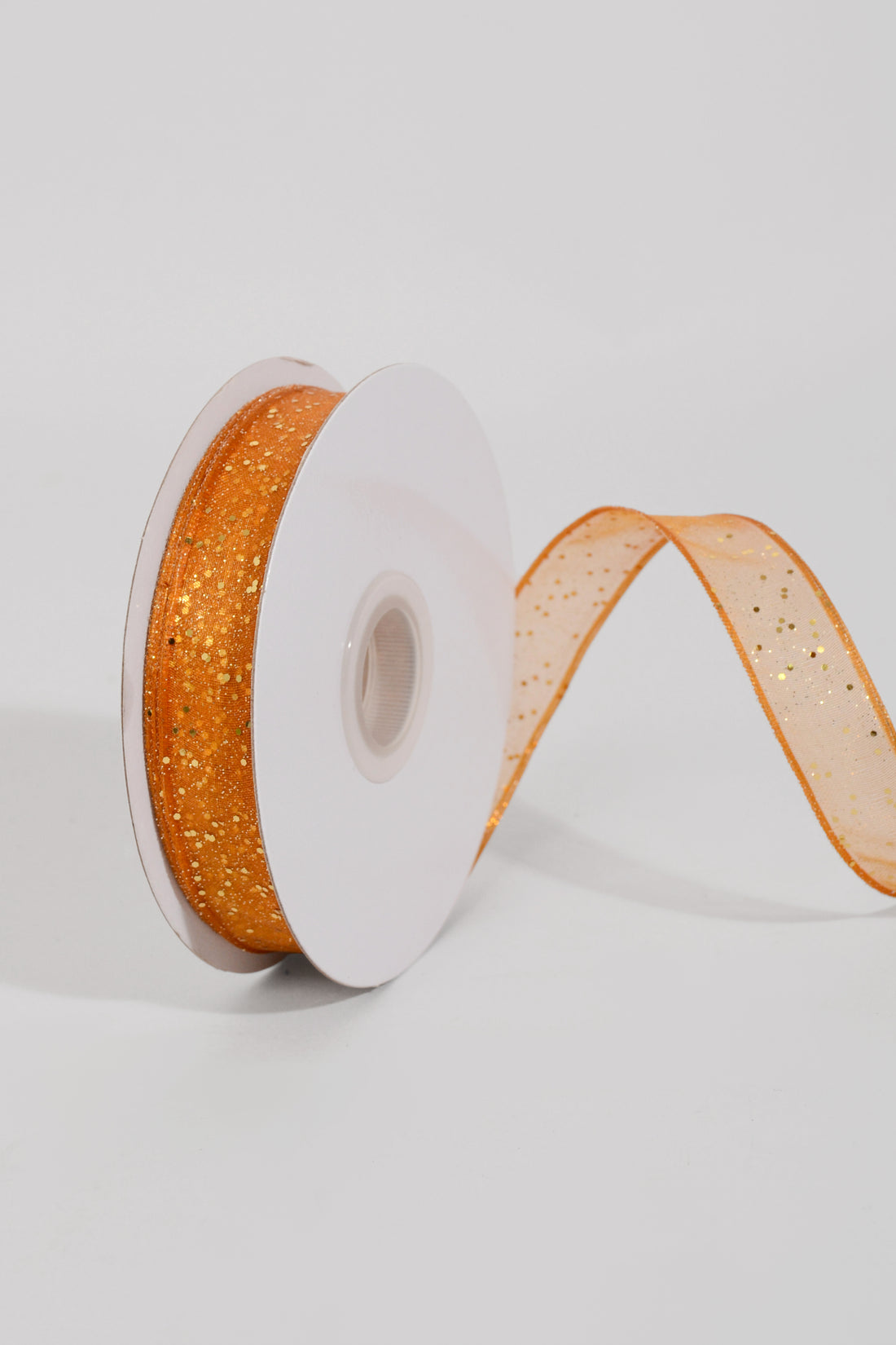 5/8" X 25Yd Wired Sparkle Sheer Ribbon Gold