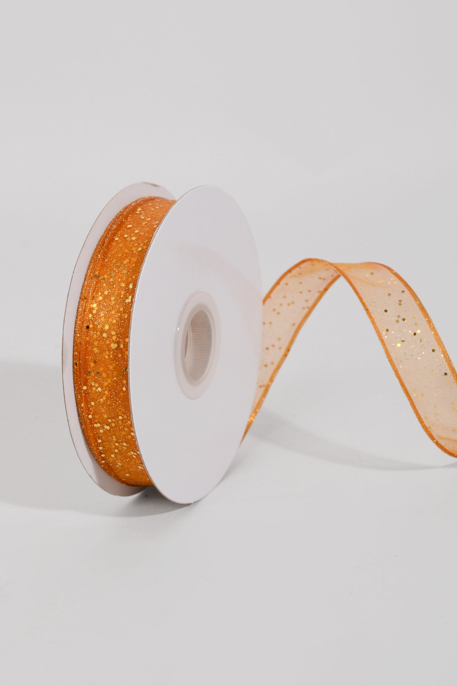 5/8" X 25Yd Wired Sparkle Sheer Ribbon Gold