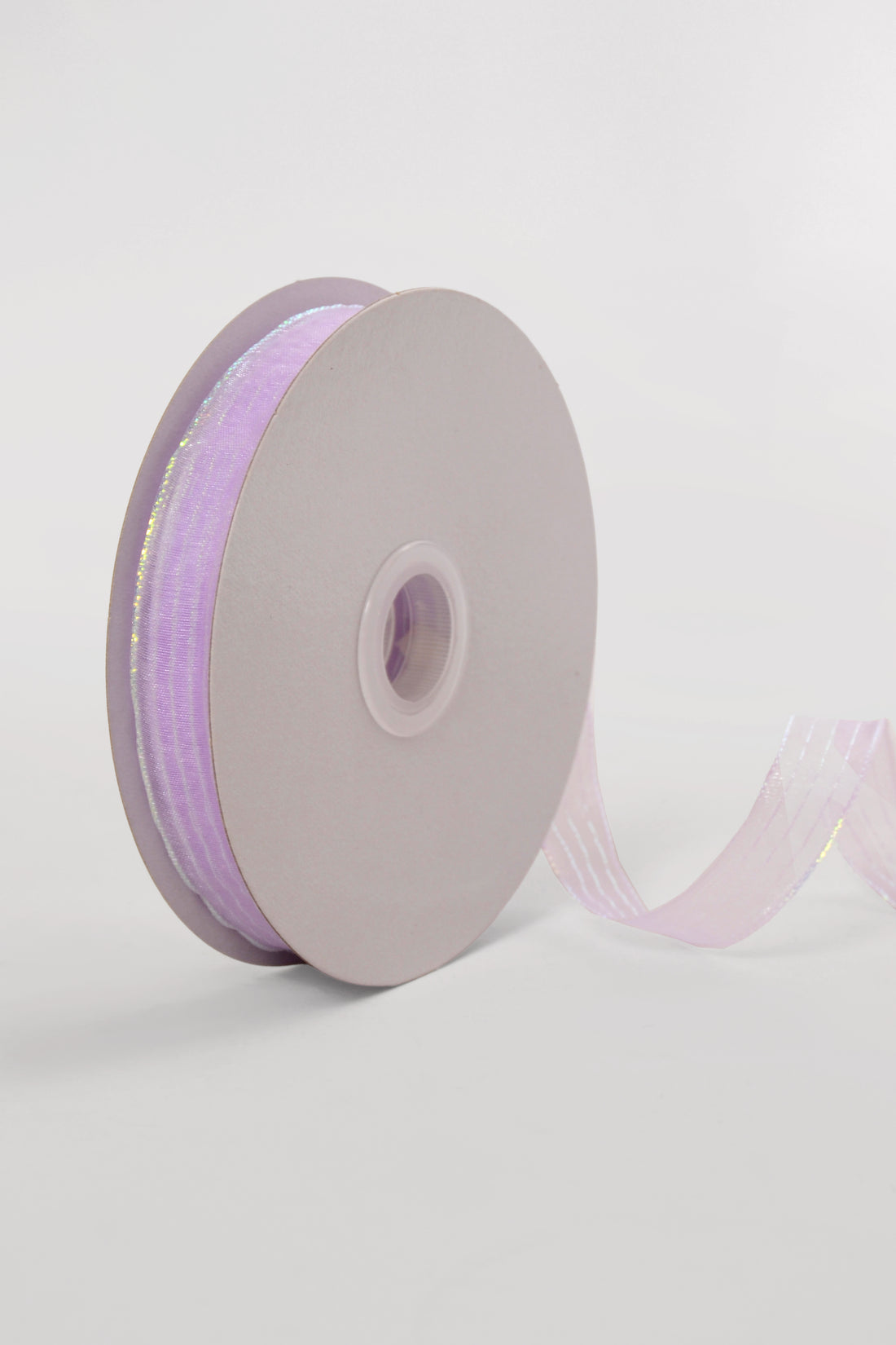 5/8" X 50Yds Metallic Pinstripe Sheer Ribbon Lavender/Iridescent
