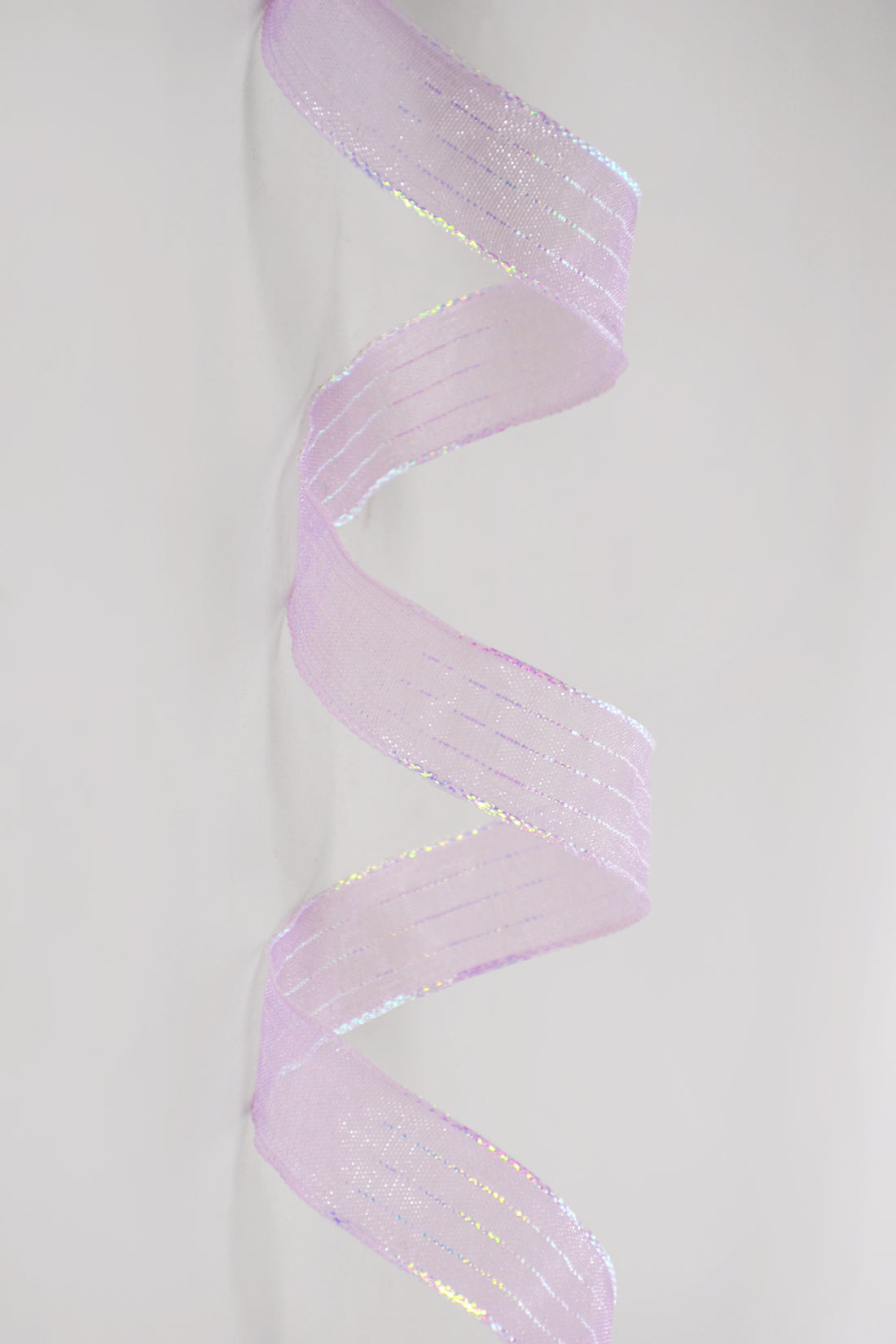 5/8" X 50Yds Metallic Pinstripe Sheer Ribbon Lavender/Iridescent