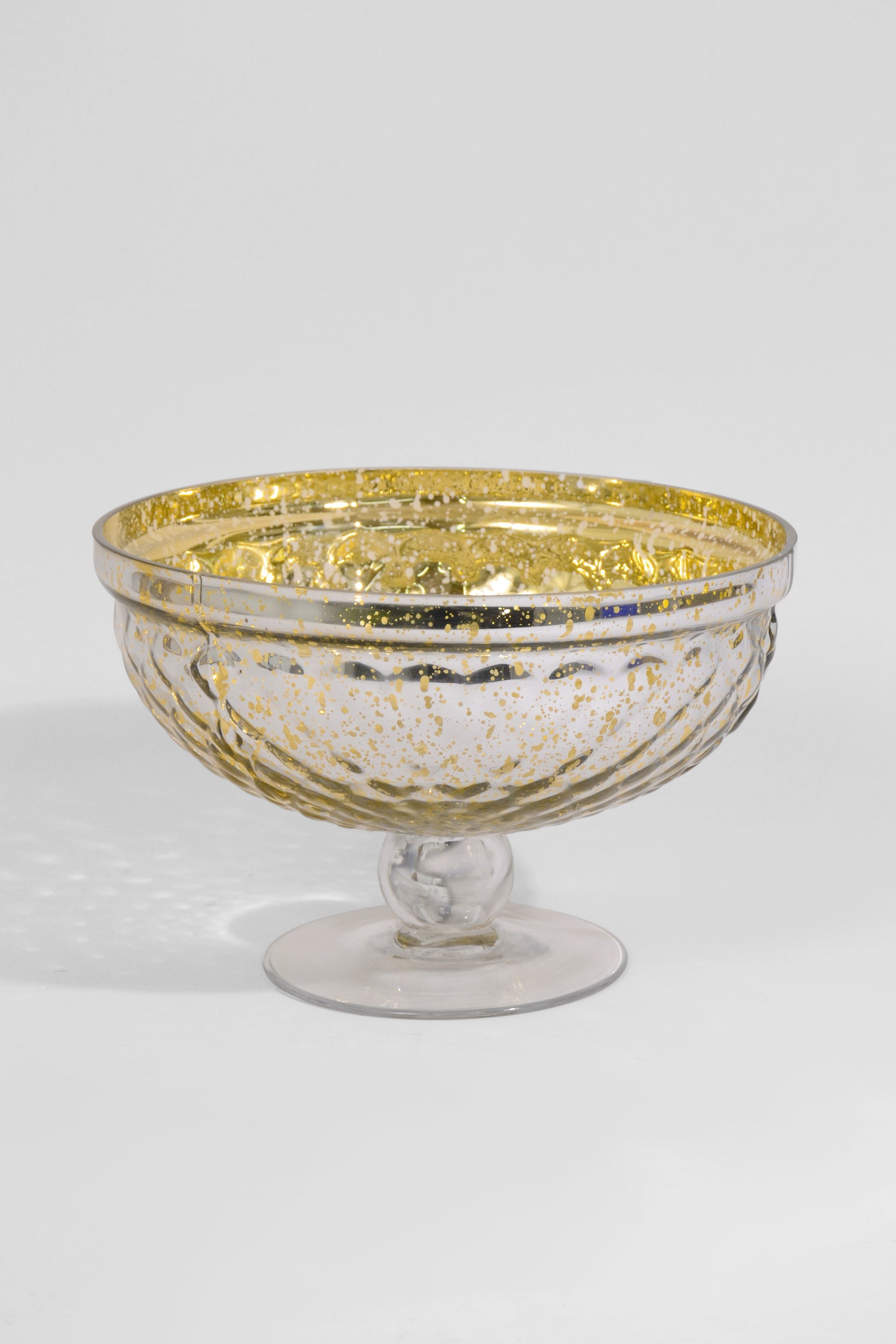 10" X 6.5" Mercury Glass Vases Gold