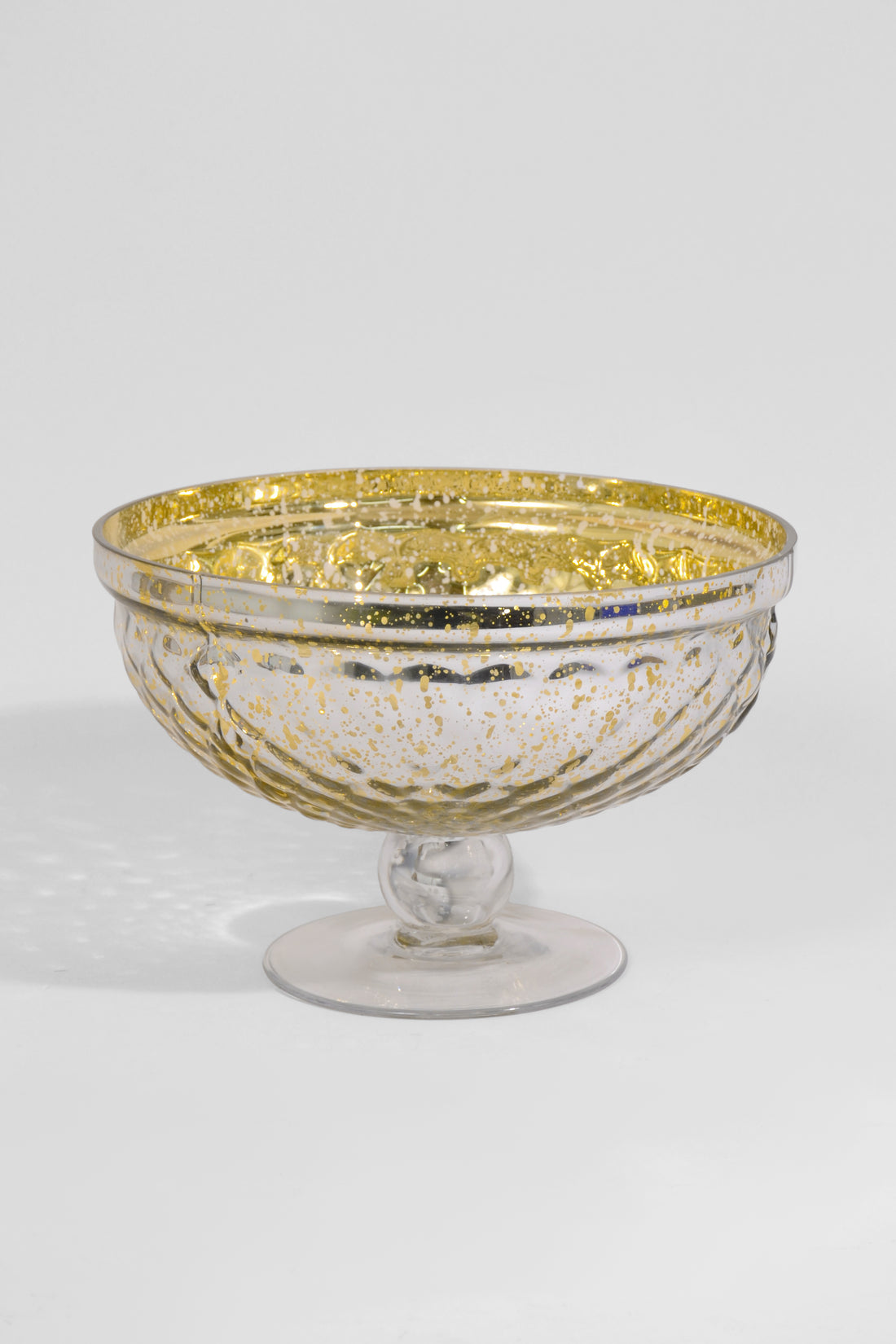 12" X 7.5" Mercury Glass Vases Gold