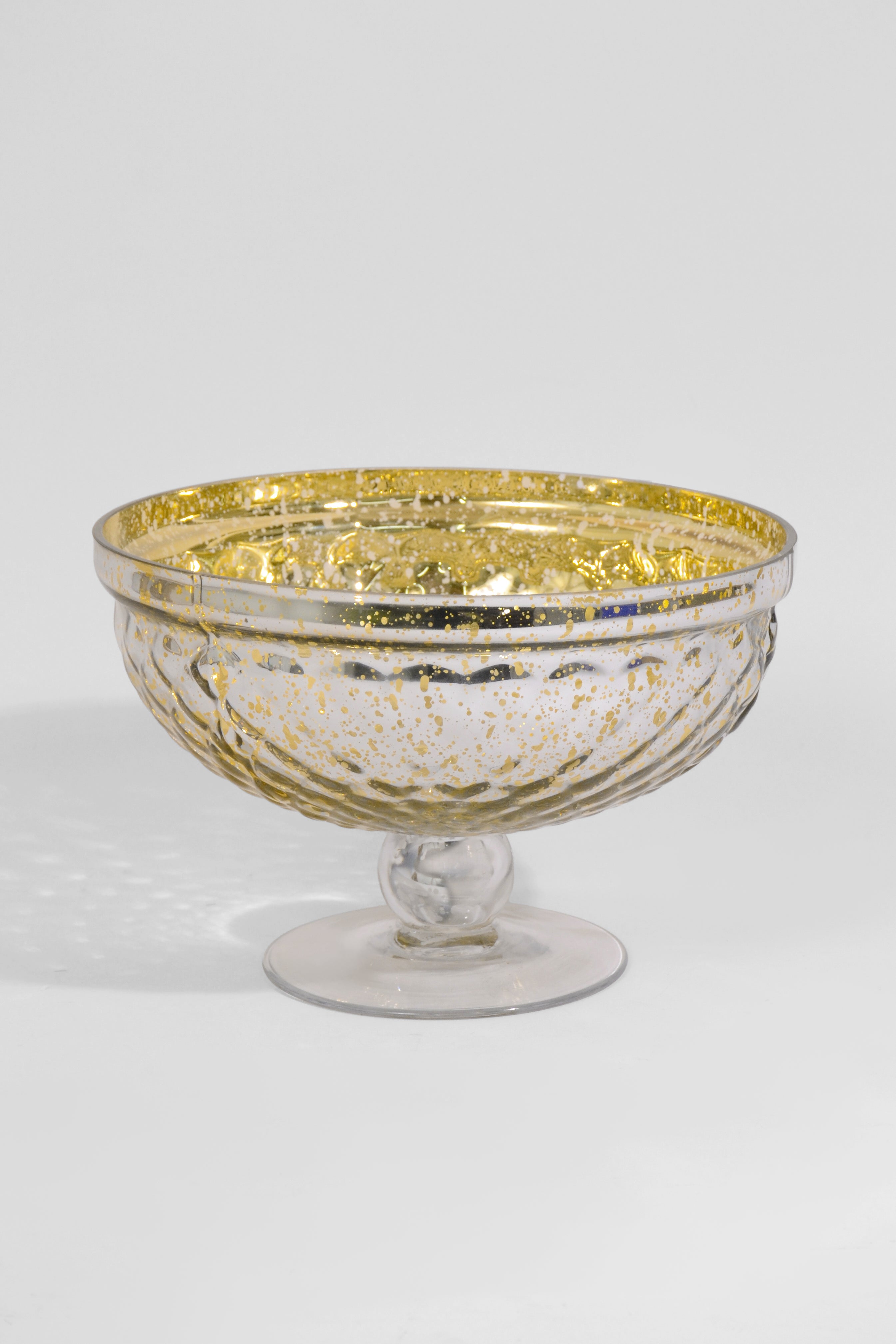 12" X 7.5" Mercury Glass Vases Gold