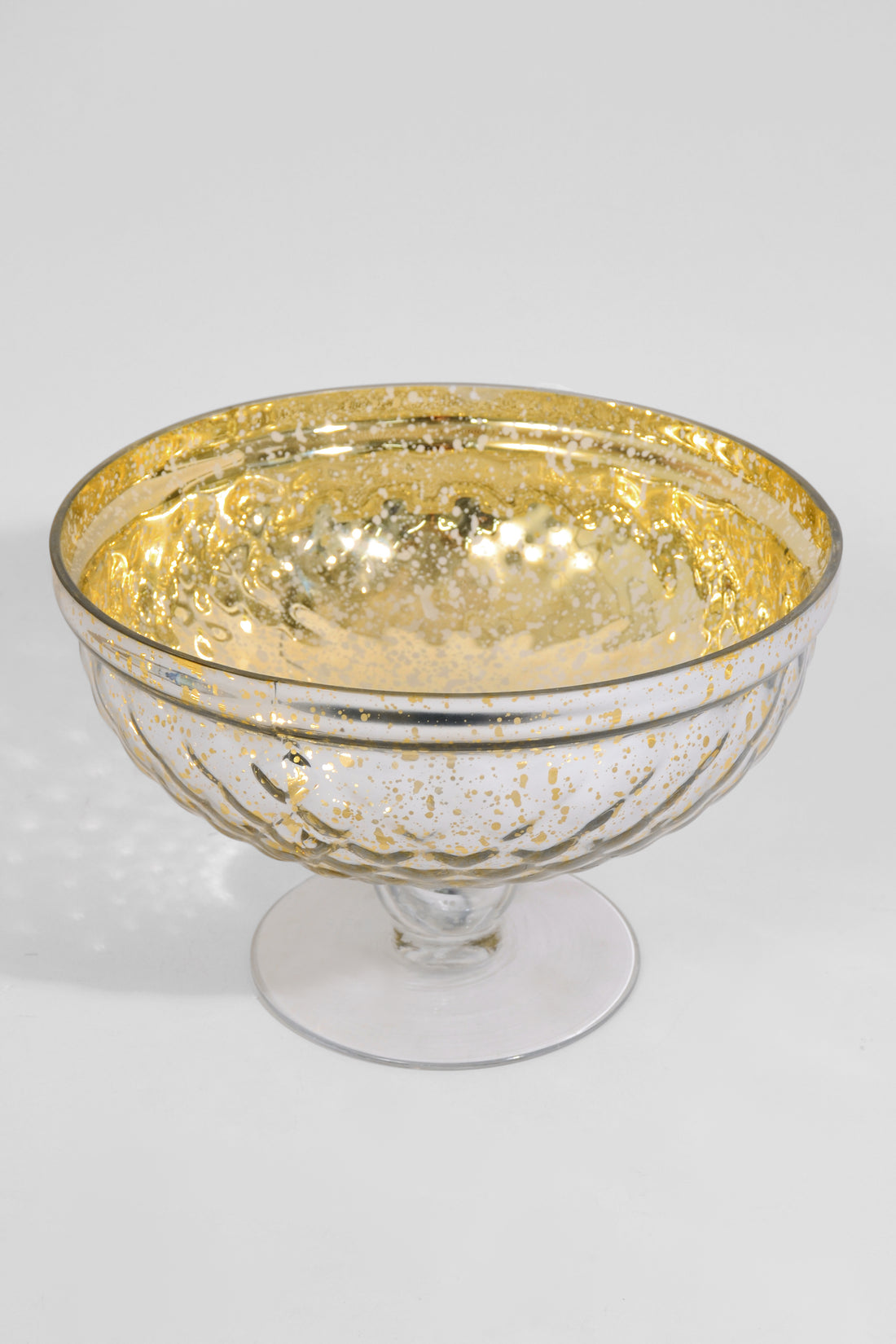 10" X 6.5" Mercury Glass Vases Gold Silver