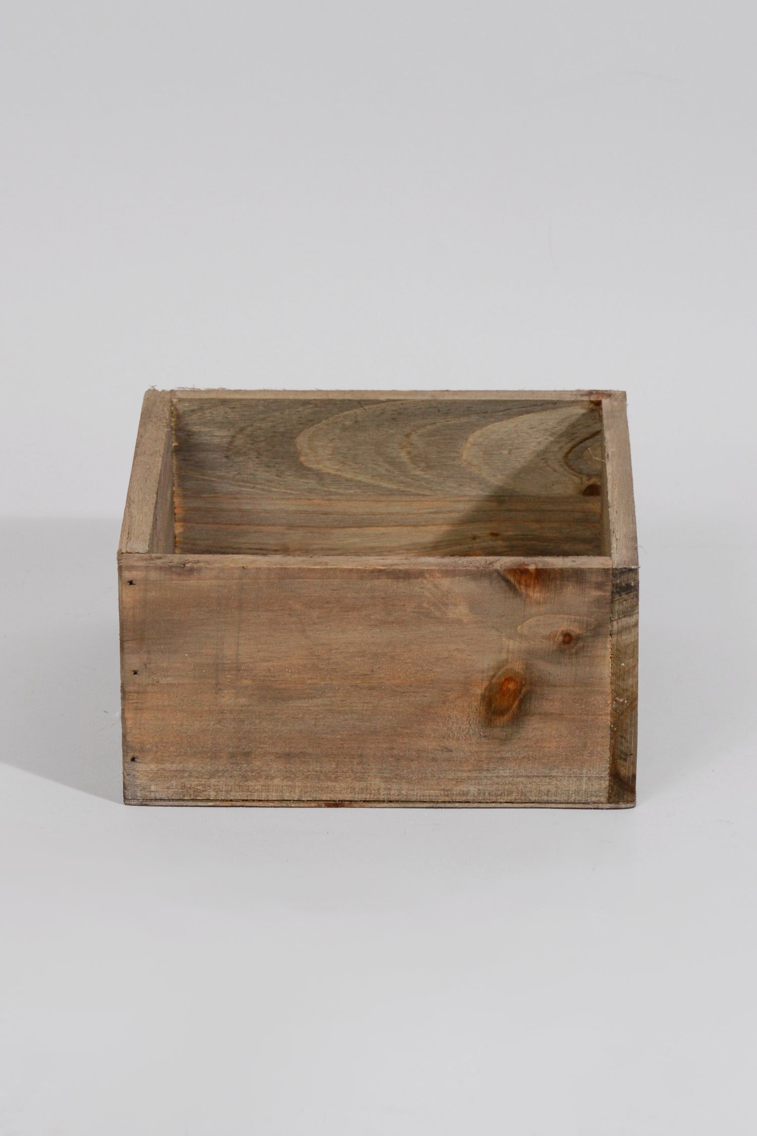 7" X 7" X 3.5" Woodland Planter Brown