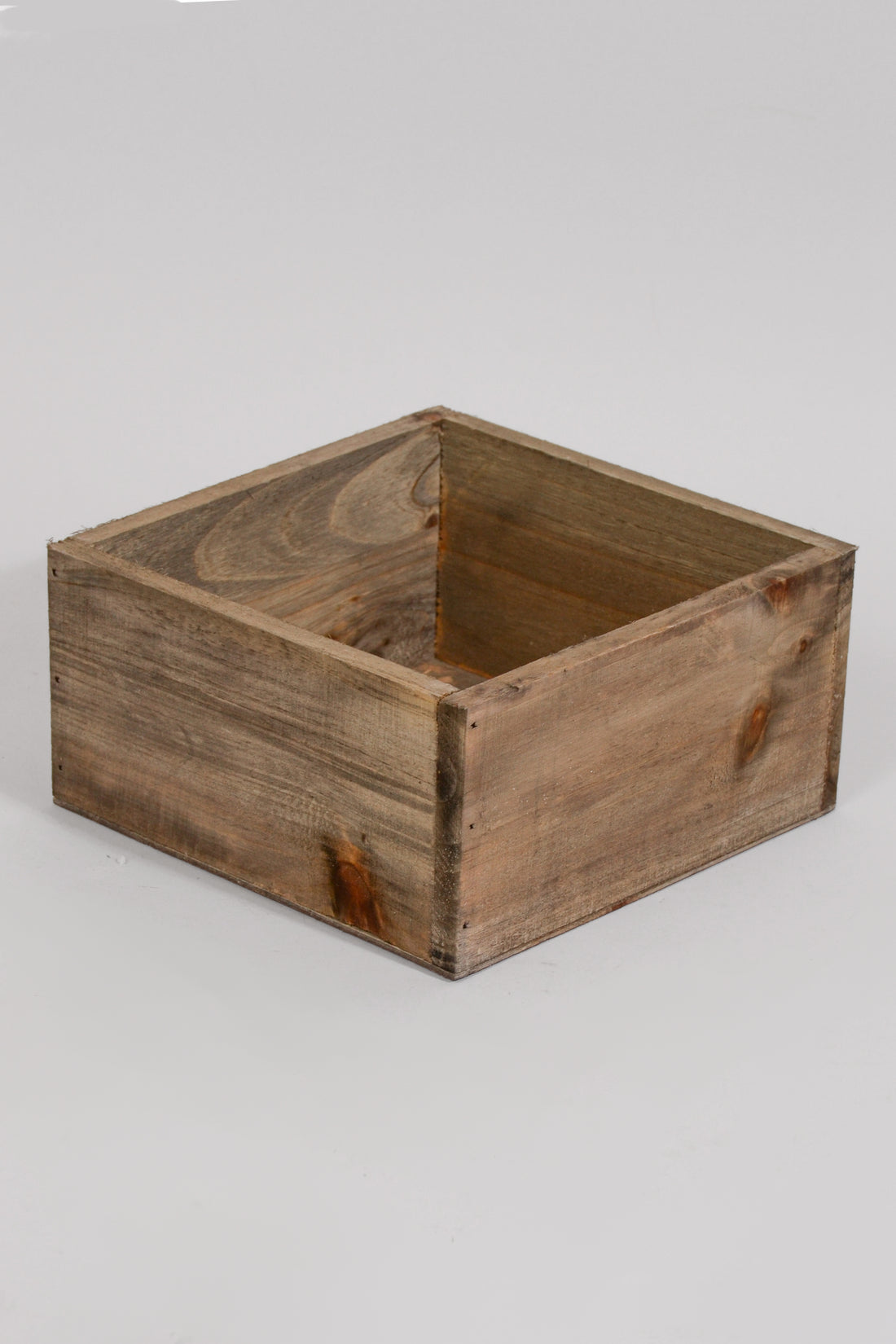 7" X 7" X 3.5" Woodland Planter Brown