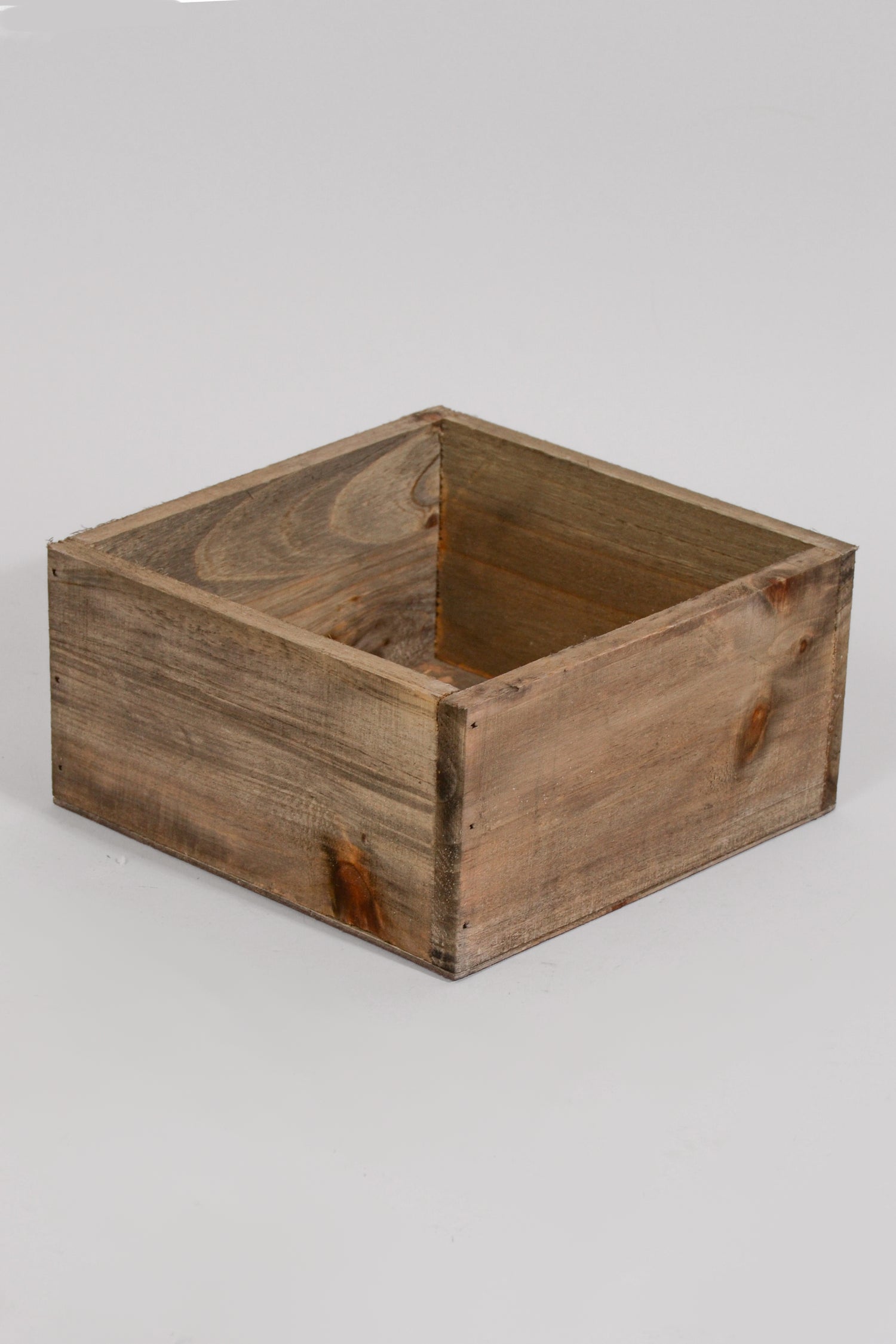 7" X 7" X 3.5" Woodland Planter Brown