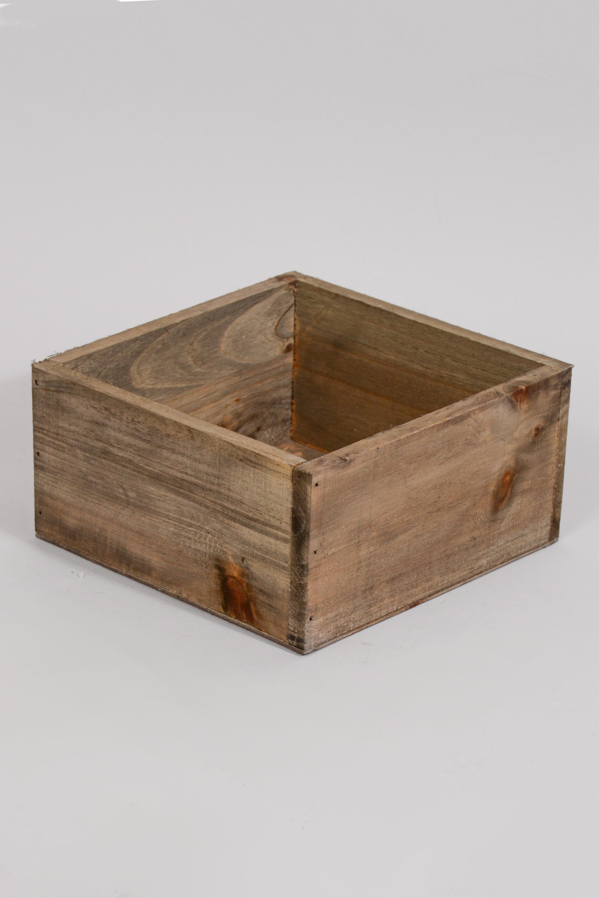 7" X 7" X 3.5" Woodland Planter Brown