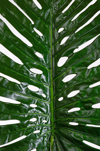 68.5" Artificial Single Large Monstera Stem Green
