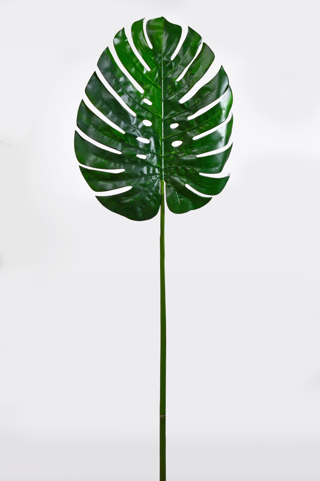 57" Artificial Single Large Monstera Stem Green
