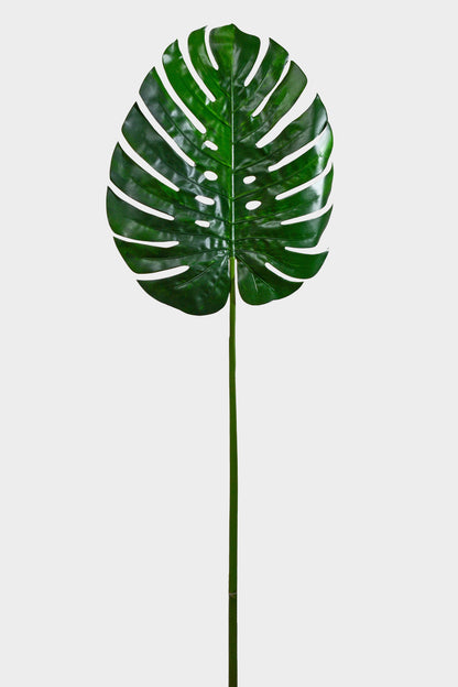 41" Artificial Monstera Leaf Stem Green