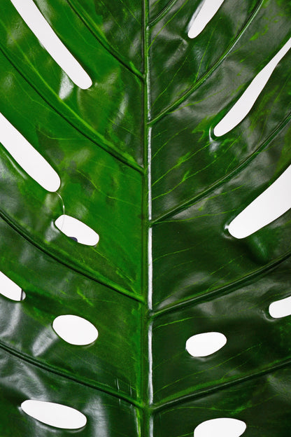 57" Artificial Single Large Monstera Stem Green