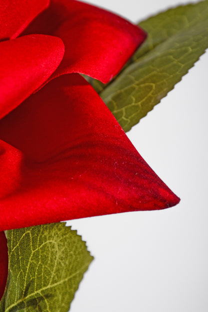 37" Silk King Rose Stem Red