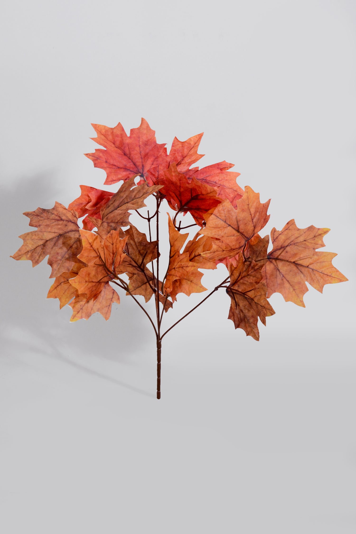 13" Artificial Maple Bush Orange