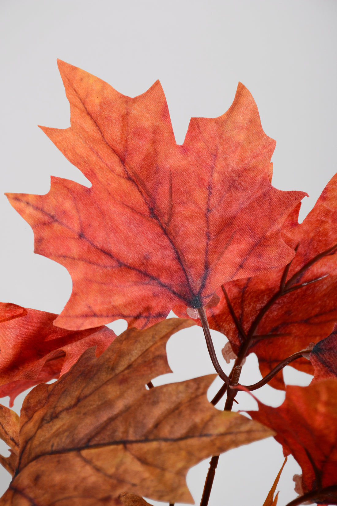 13" Artificial Maple Bush Orange