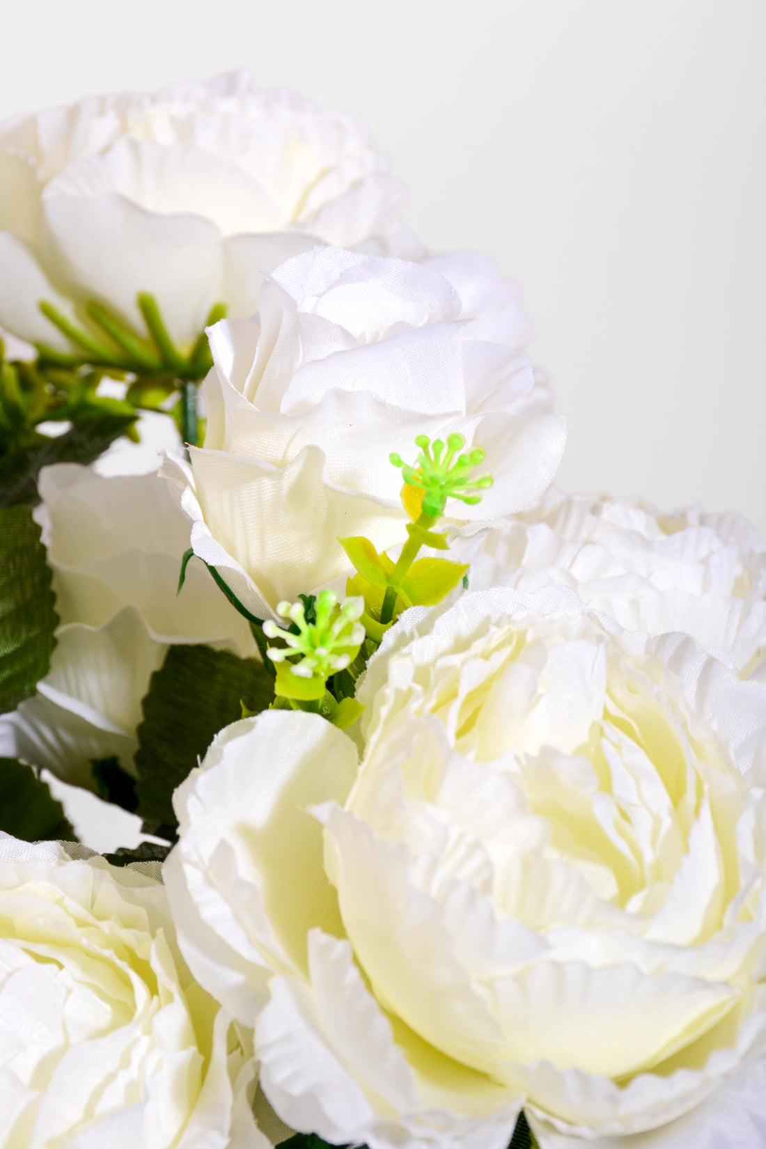 23" Silk Peony/Roses Bush Cream