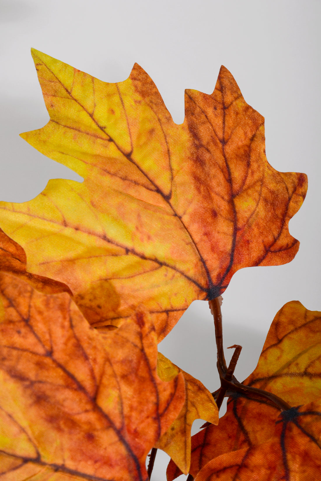 13" Artificial Maple Bush Yellow/Brown