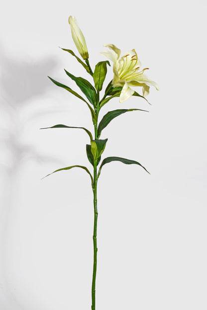 35" Silk Stargazer Lily Spray Green