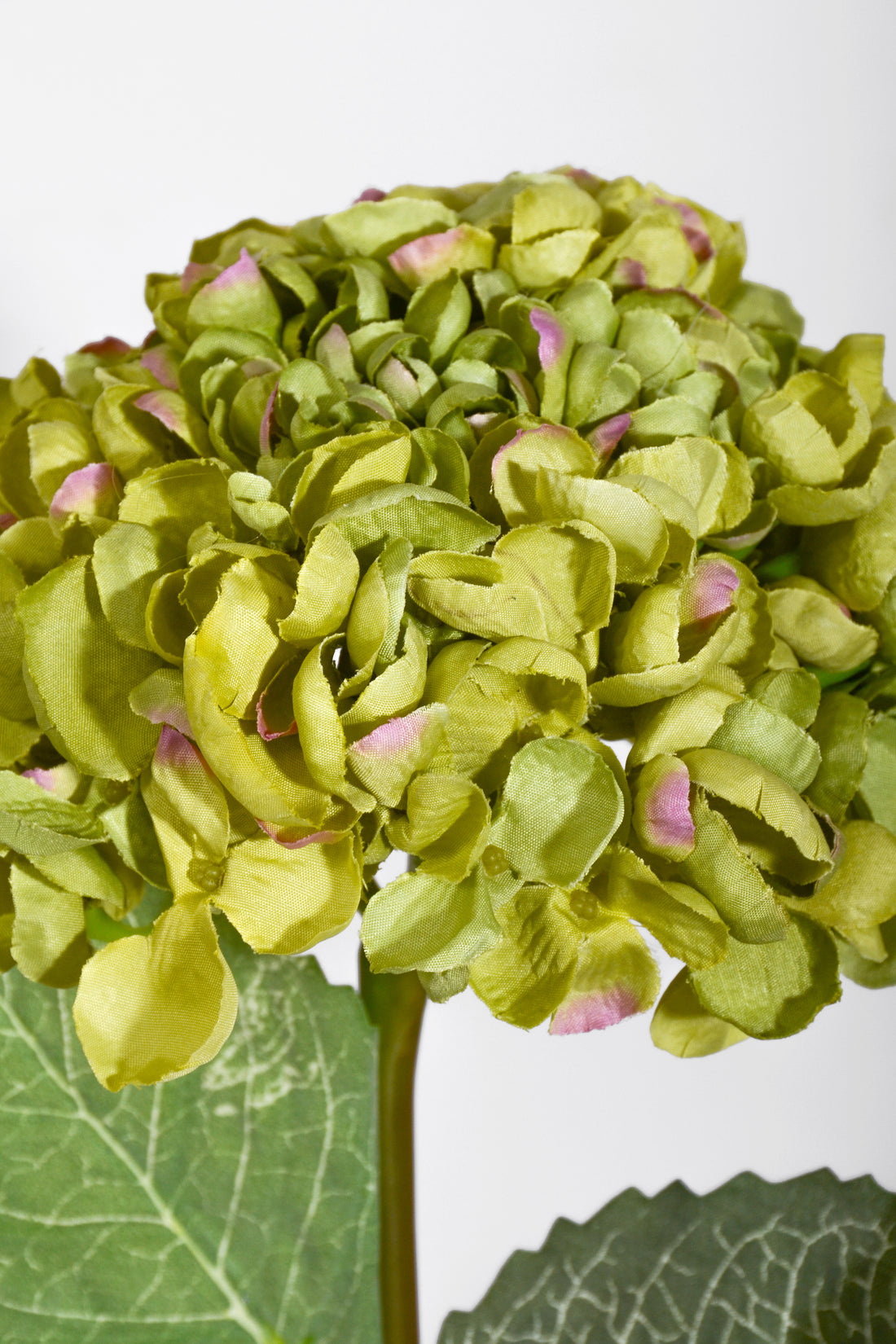 22" Silk Hydrangea Spray Green