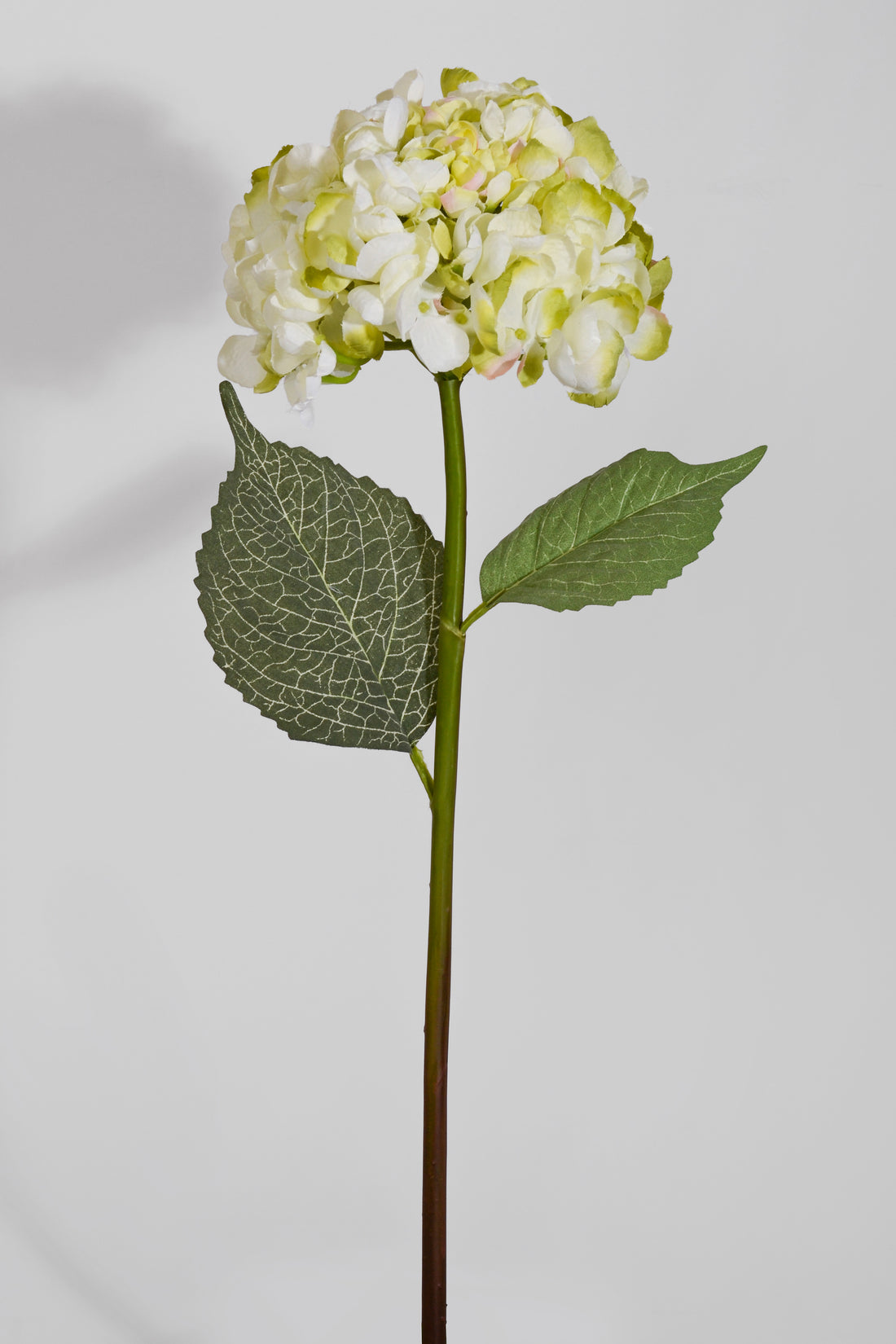 22" Silk Hydrangea Spray White/Green