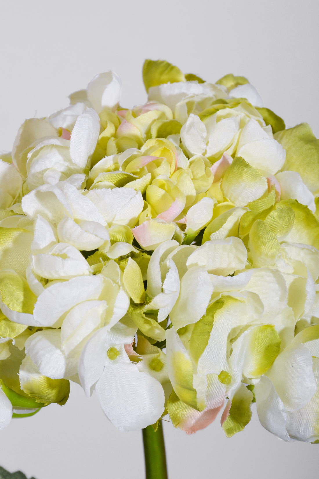 22" Silk Hydrangea Spray White/Green