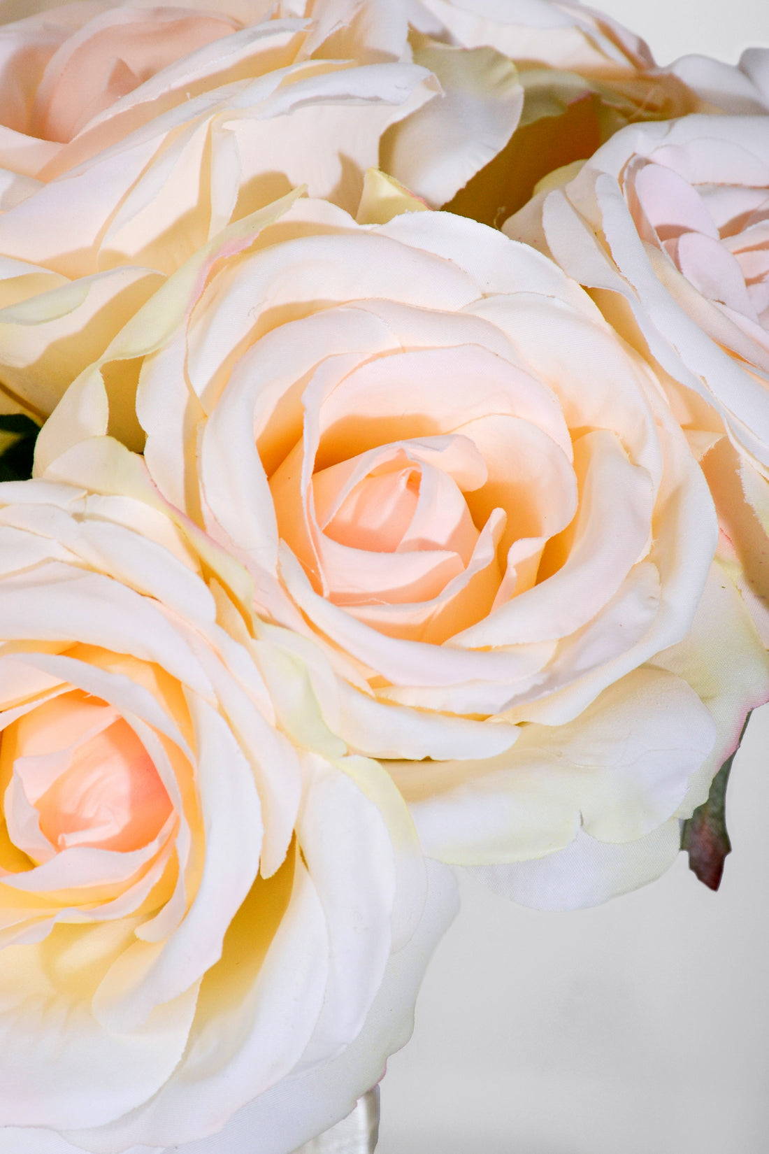 11" Silk Rose Bouquet Cream/Blush