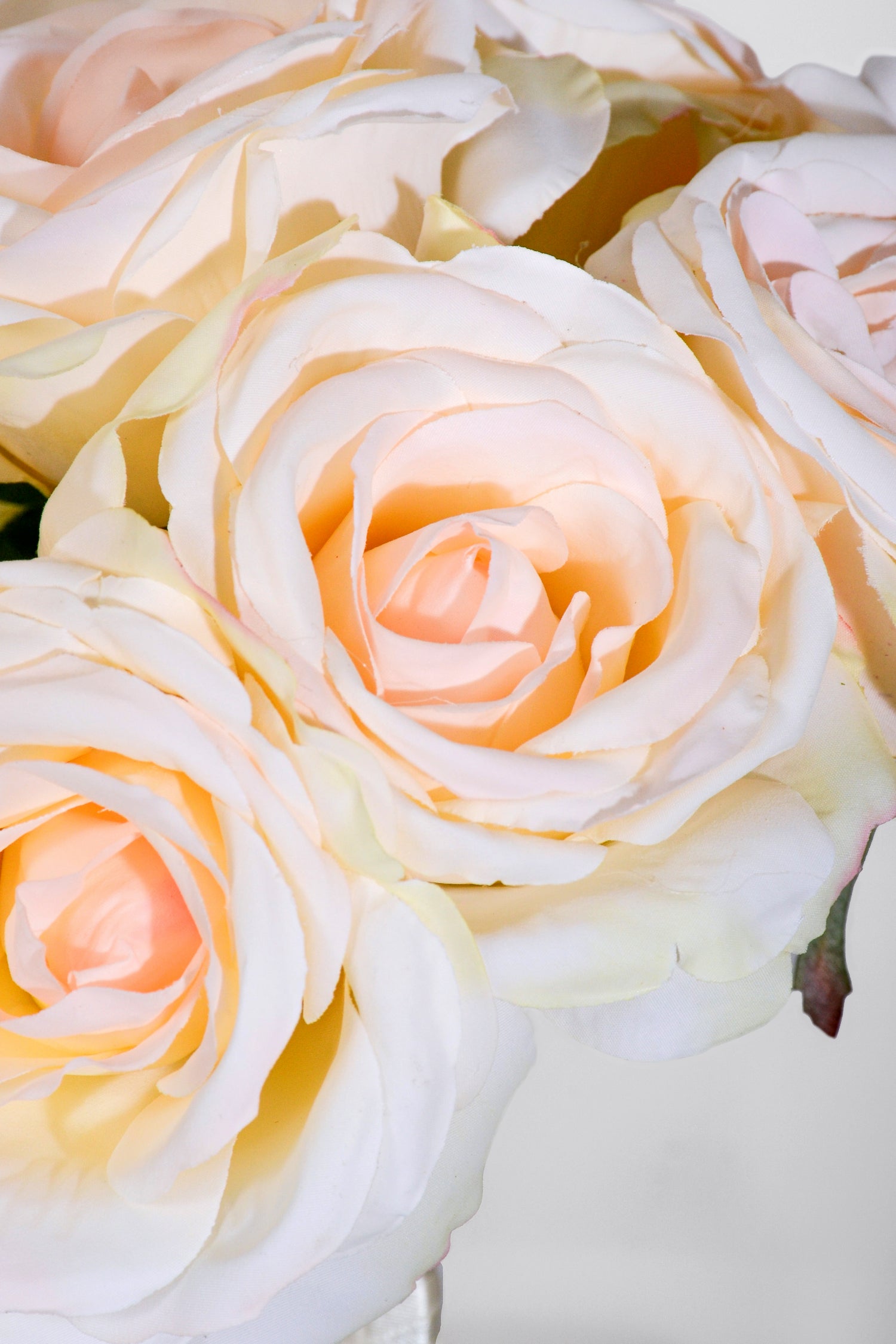 11" Silk Rose Bouquet Cream/Blush