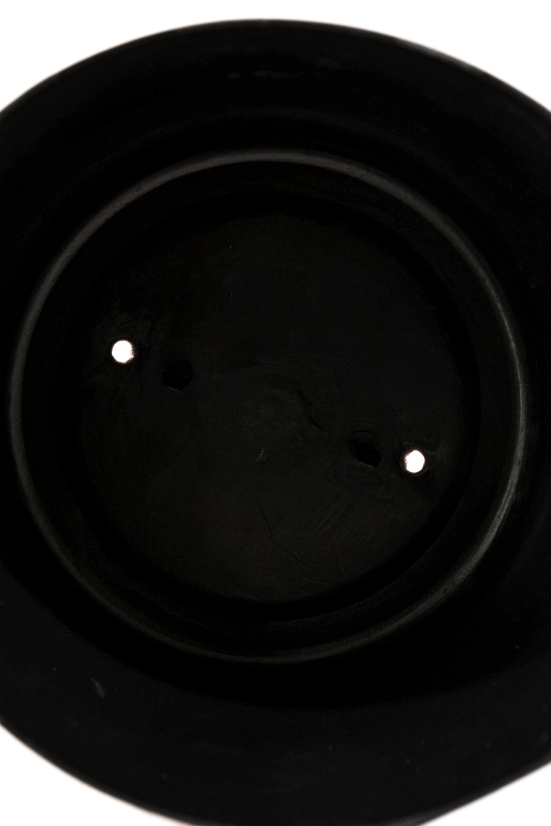 6" X 5"H Round Plastic Plant Black