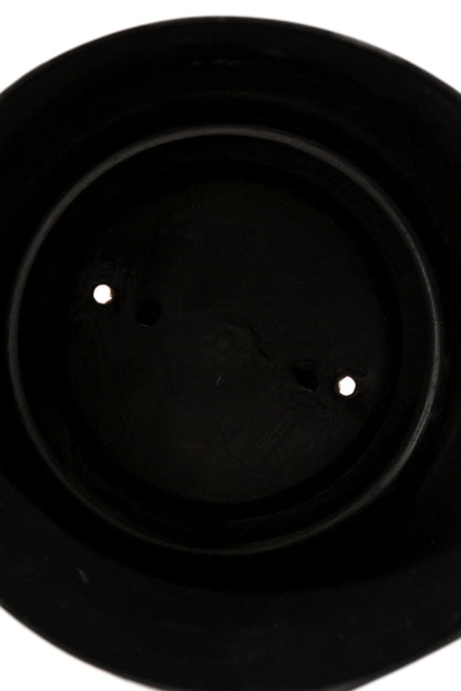 6" X 5"H Round Plastic Plant Black
