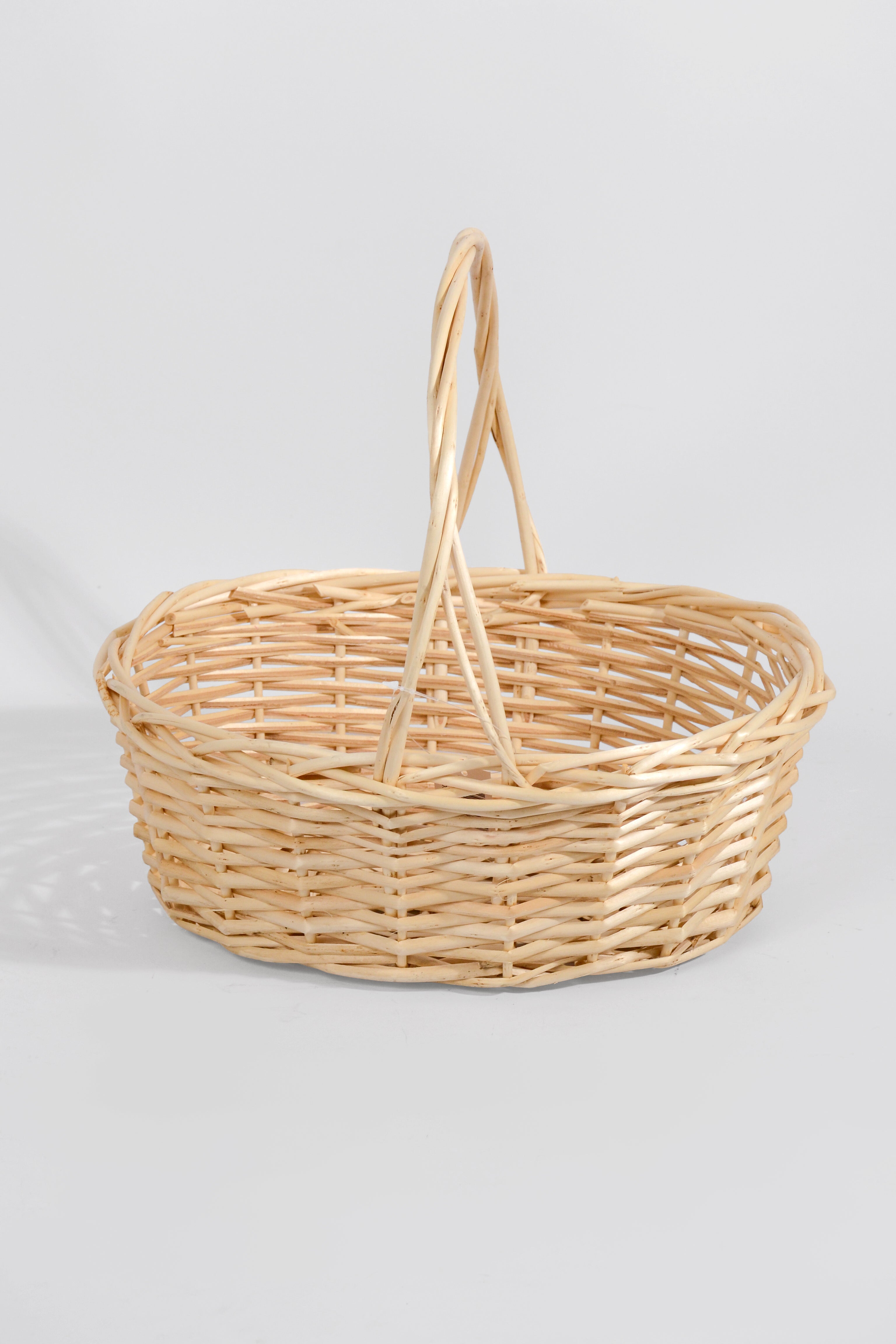 12" Oval Willow Basket Natural