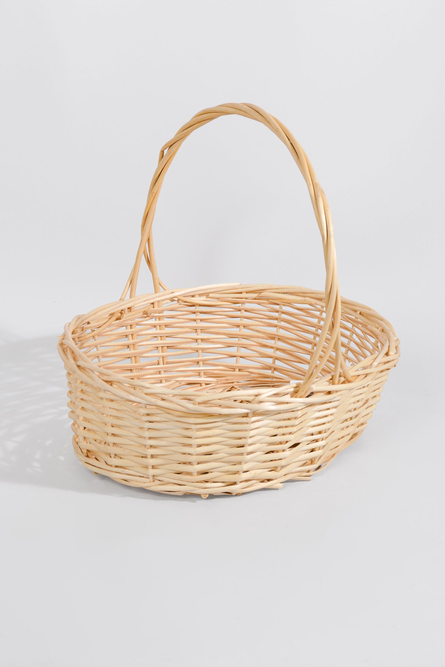 14" Oval Willow Basket Natural