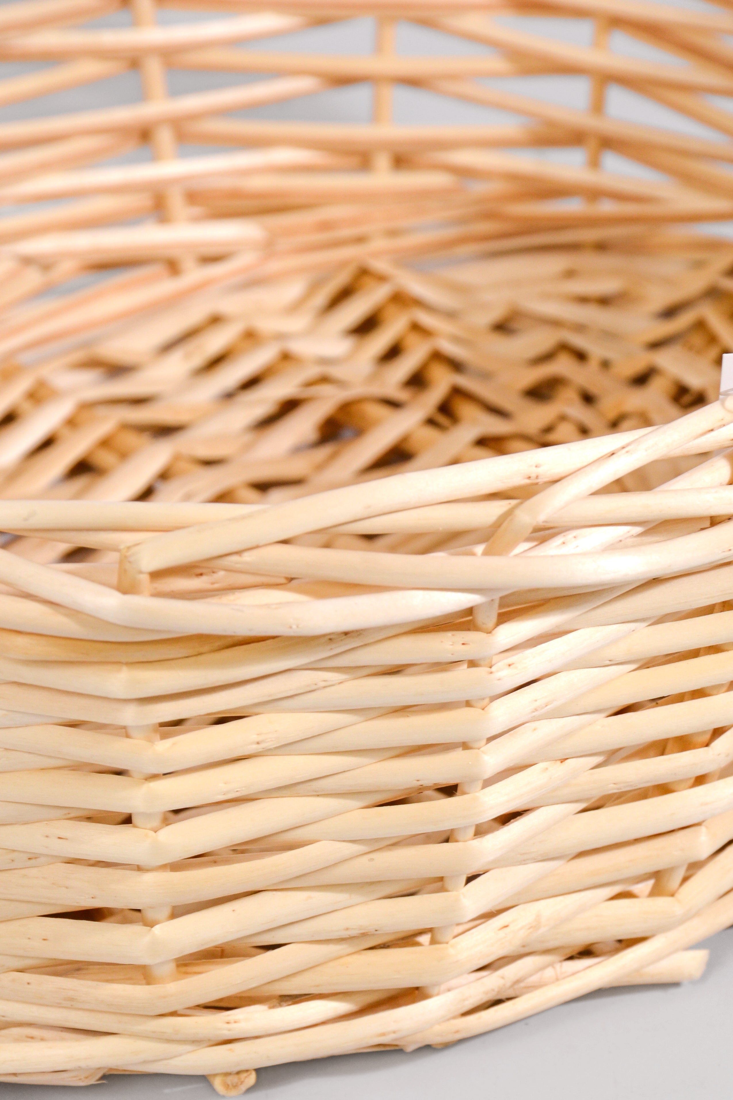 14" Oval Willow Basket Natural