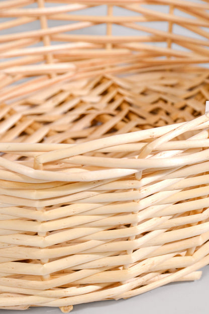 14" Oval Willow Basket Natural