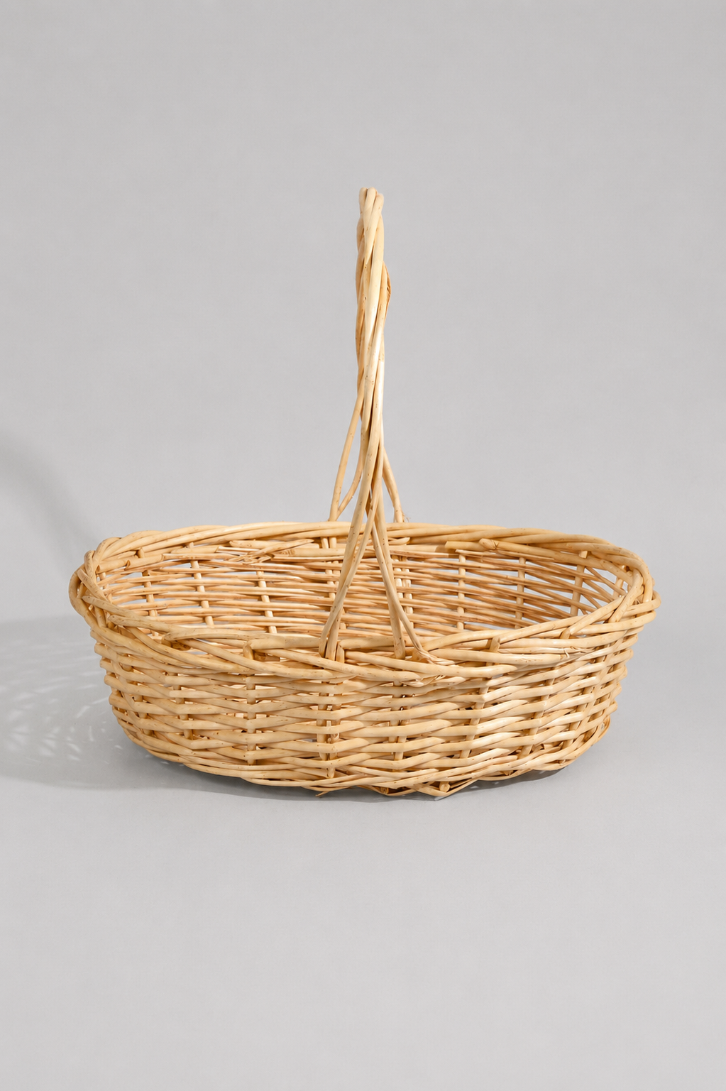 16" Oval Willow Basket Natural