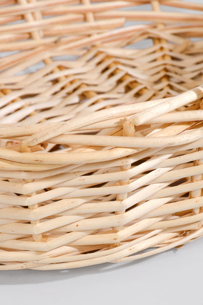 16" Oval Willow Basket Natural