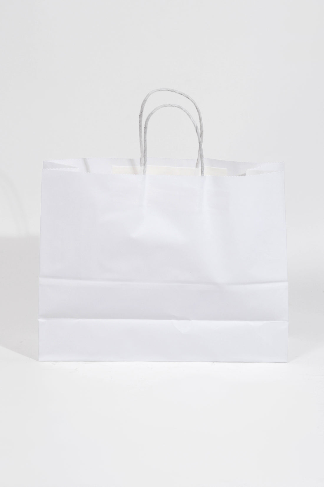 12.5 X 4.25 X 10" Kraft Shopping Bag White Pkg/12