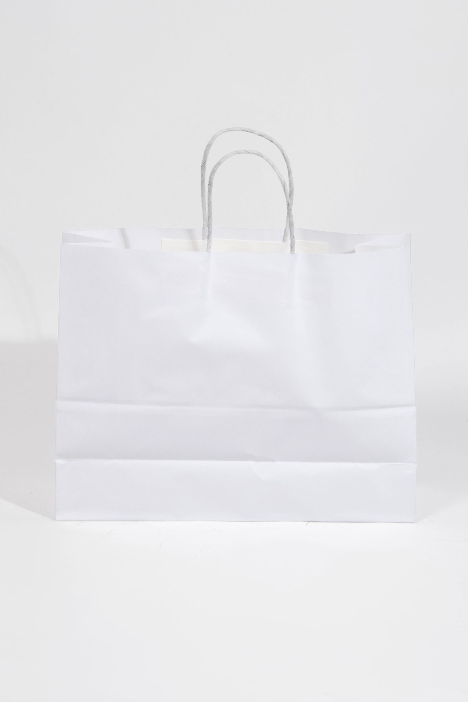 12.5 X 4.25 X 10" Kraft Shopping Bag White Pkg/12