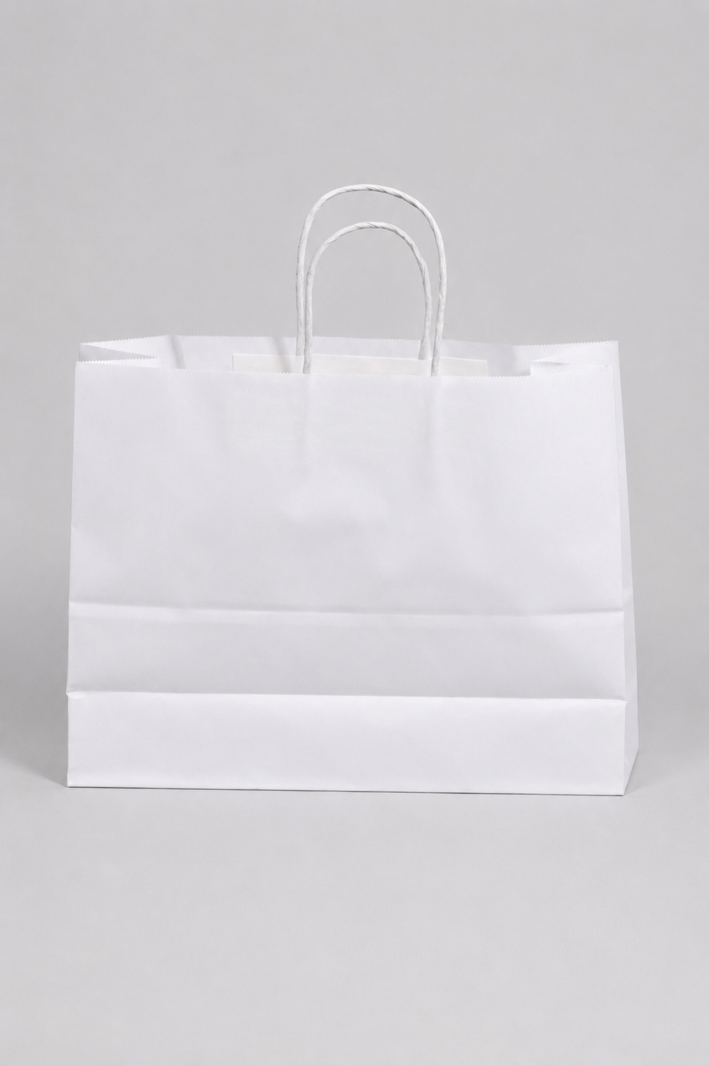 12.5 X 4.25 X 10" Kraft Shopping Bag White Pkg/12
