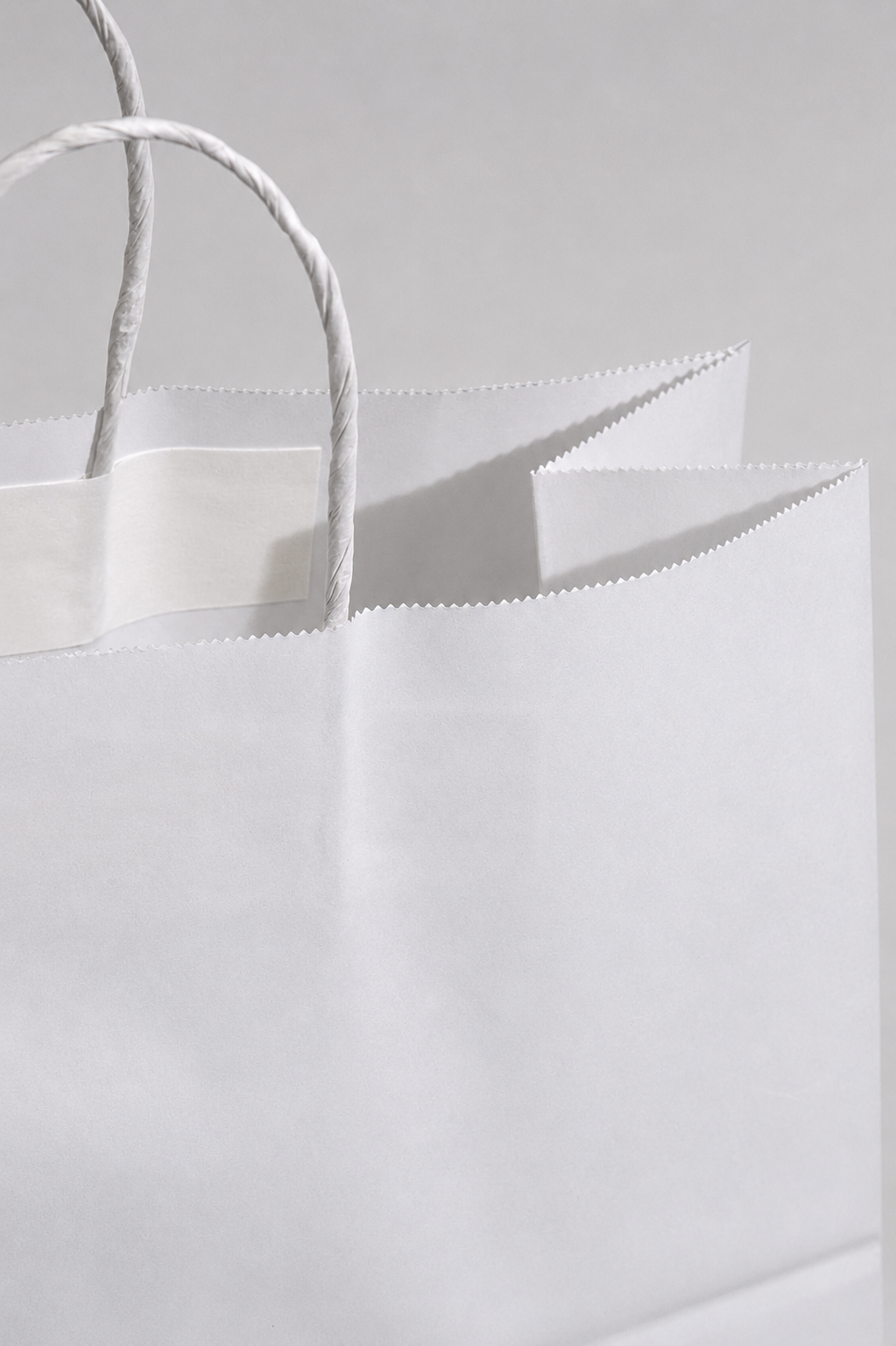 12.5 X 4.25 X 10" Kraft Shopping Bag White Pkg/12