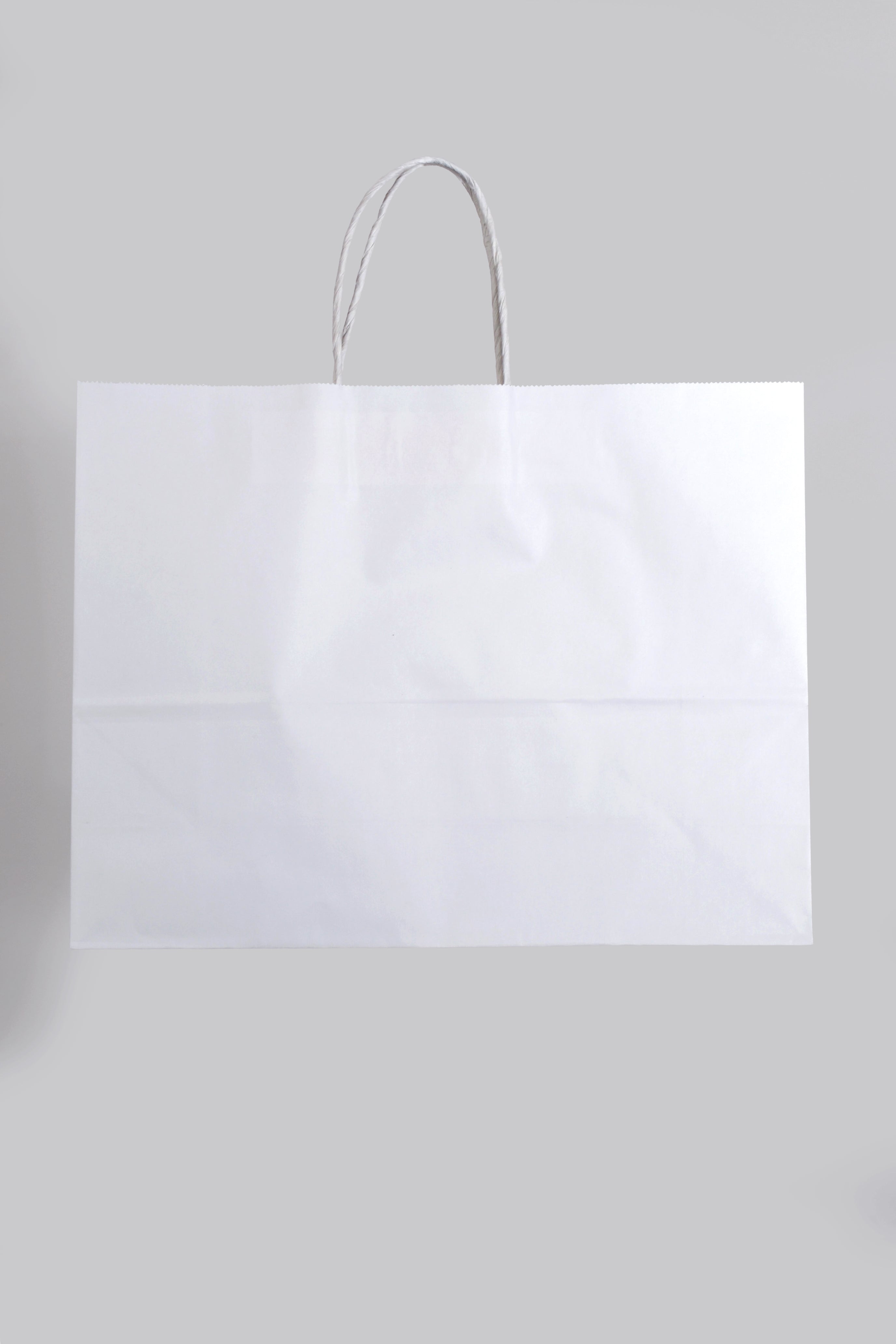 12.5 X 4.25 X 10" Kraft Shopping Bag White Pkg/12