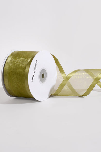 Wire Sheer W/Satin Edge Moss