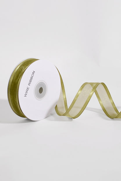 Wire Sheer W/Satin Edge Moss