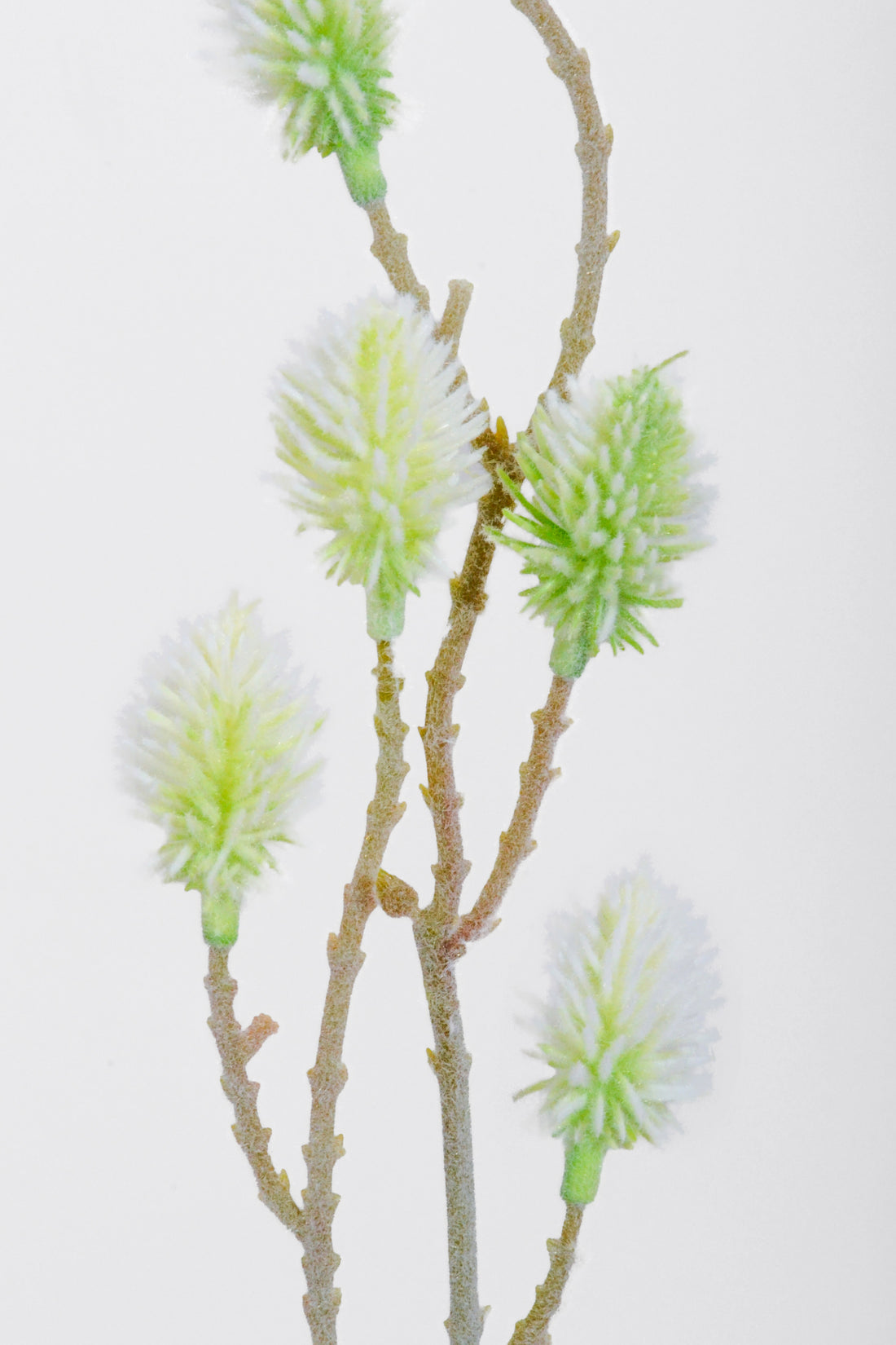 25" Artificial Pine Flower Spray White
