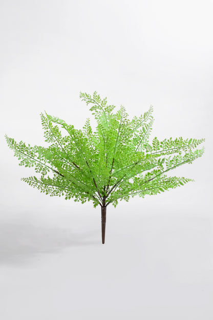 19" Artificial Fern Bush Green