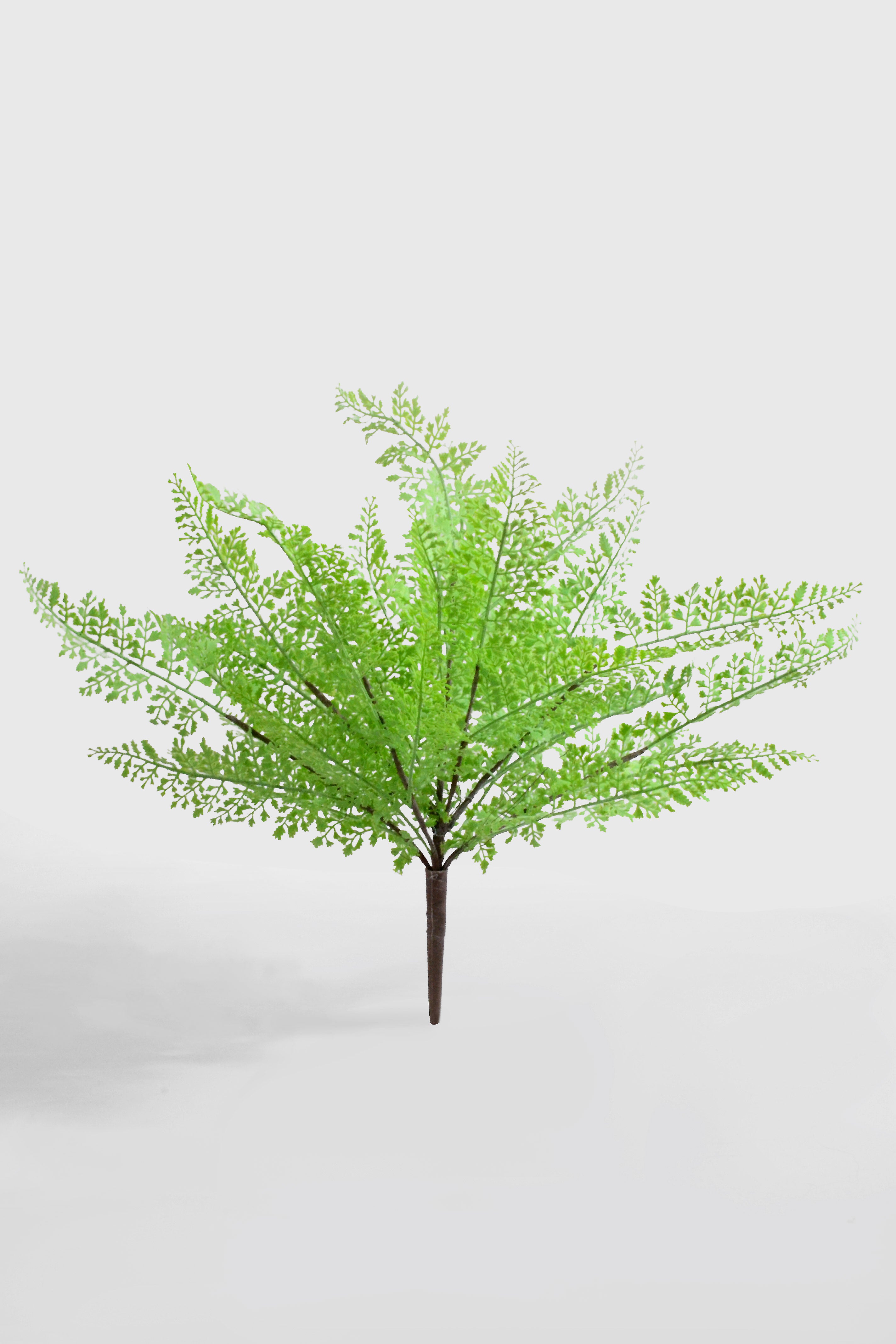 19" Artificial Fern Bush Green