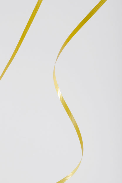 3/16" X 500Y Crimped Curling Ribbon Gold
